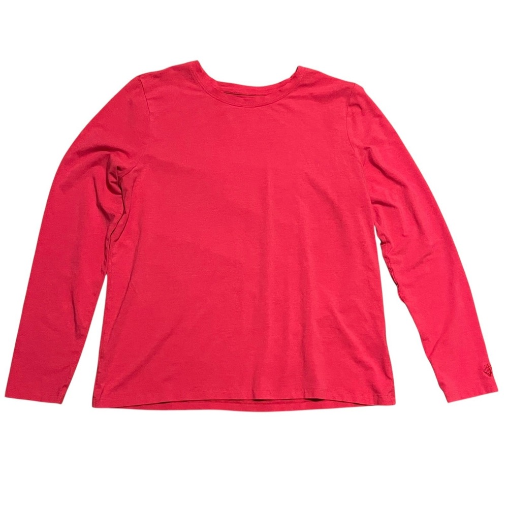 Coolibar Morada Everyday Long Sleeve T-Shirt Pink UPF 50+ Sun Protection Large